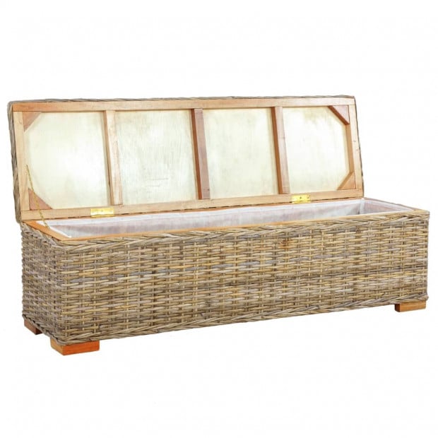 Storage Box 120 Cm Kubu Rattan And Solid Mango Wood Image 2