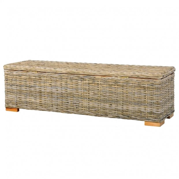 Storage Box 120 Cm Kubu Rattan And Solid Mango Wood Image 5