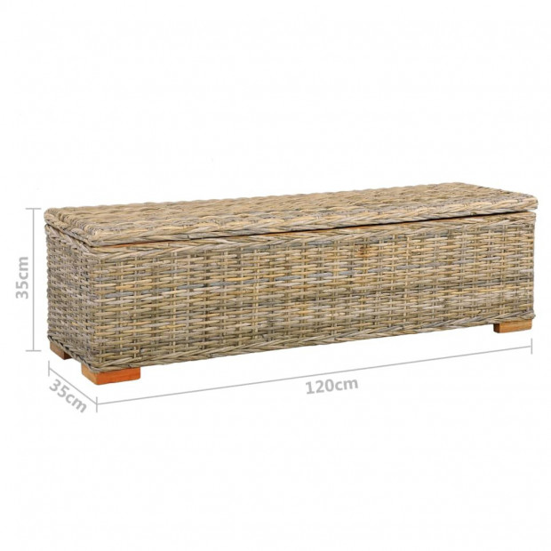 Storage Box 120 Cm Kubu Rattan And Solid Mango Wood Image 8