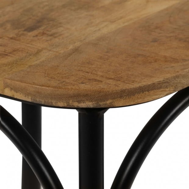 Cross Chairs 4 Pcs Black Solid Mango Wood Image 9