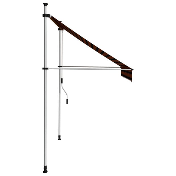 Manual Retractable Awning 200 Cm Orange And Brown Image 3