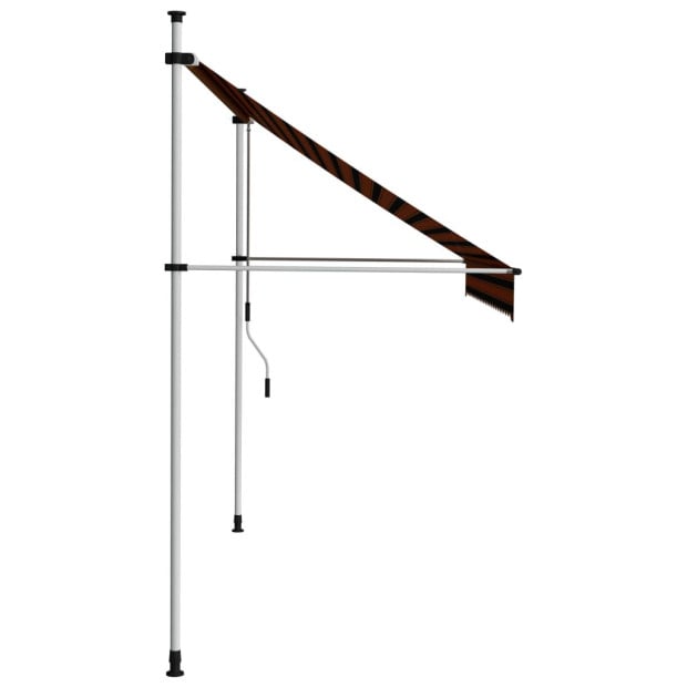 Manual Retractable Awning 250 Cm Orange And Brown Image 3