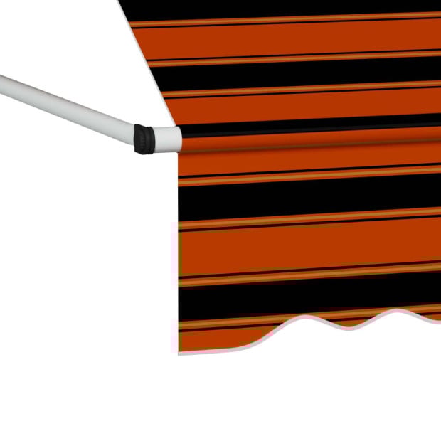 Manual Retractable Awning 350 Cm Orange And Brown Image 4