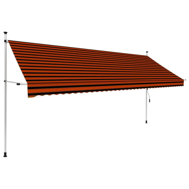 Manual Retractable Awning 400 Cm Orange And Brown