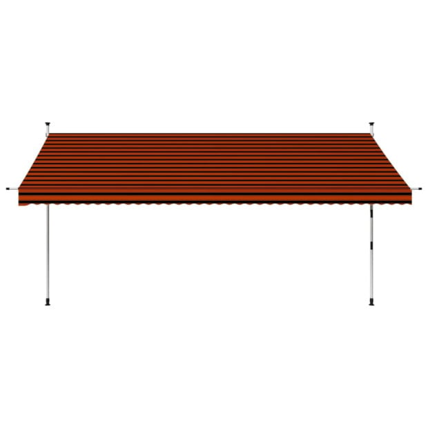 Manual Retractable Awning 400 Cm Orange And Brown Image 2