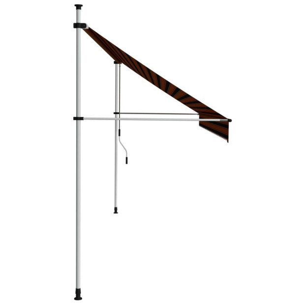 Manual Retractable Awning 400 Cm Orange And Brown Image 3