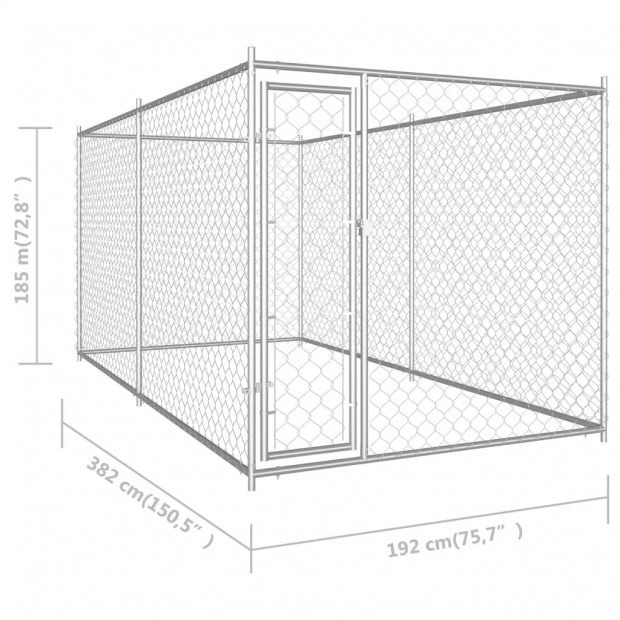 Outdoor Dog Kennel 382x192x185 Cm Image 6