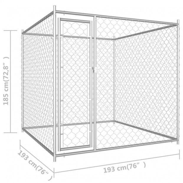 Outdoor Dog Kennel 193x193x185 Cm Image 6