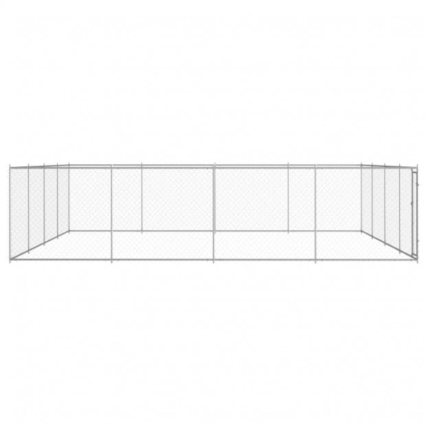 Outdoor Dog Kennel Galvanised Steel 760x760x195 Cm Image 3