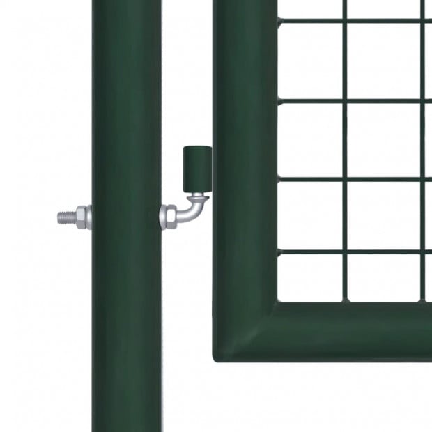 Fence Gate Steel 100x125 Cm Green Image 3