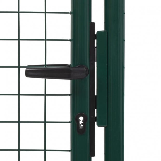 Fence Gate Steel 100x125 Cm Green Image 4
