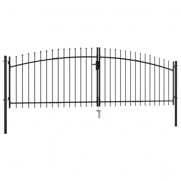 Double Door Fence Gate With Spear Top 400x175 Cm Image 2
