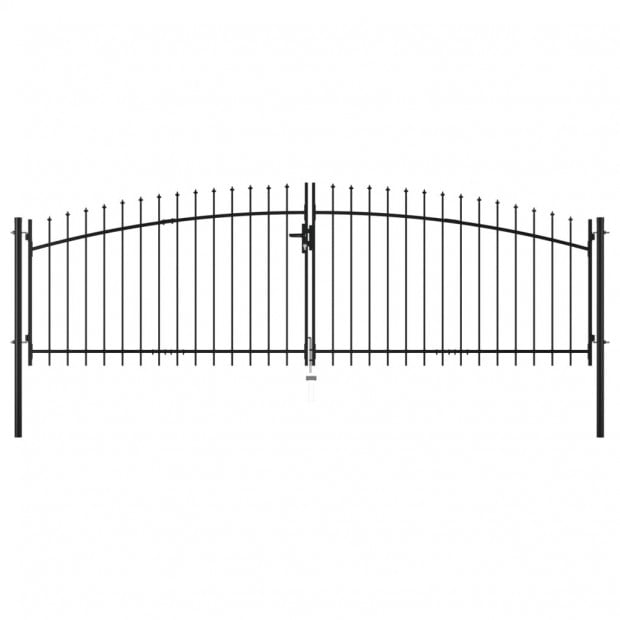 Double Door Fence Gate With Spear Top 400x200 Cm