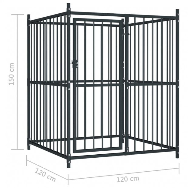 Outdoor Dog Kennel 120x120x150 Cm Image 5