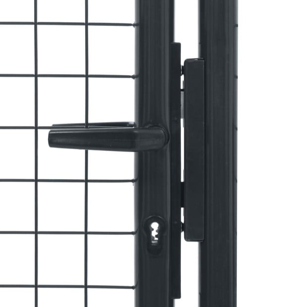 Mesh Garden Gate Galvanised Steel 100x200 Cm Grey Image 4