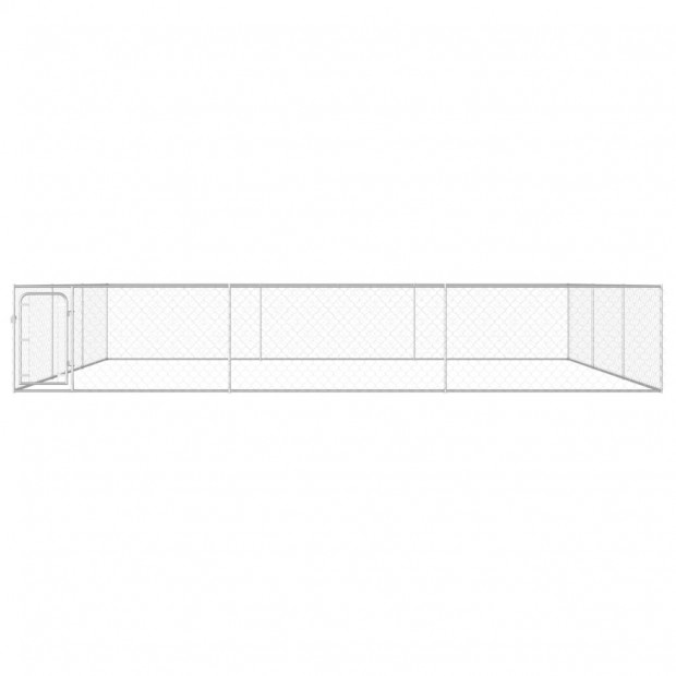 Outdoor Dog Kennel Galvanised Steel 6x6x1 M Image 3