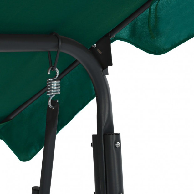 Garden Swing Chair Green 170x110x153 Cm Fabric Image 4