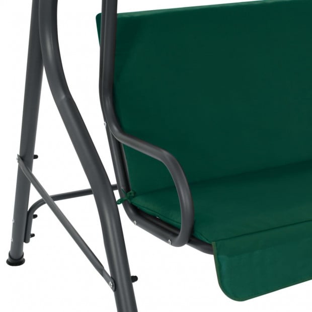 Garden Swing Chair Green 170x110x153 Cm Fabric Image 5