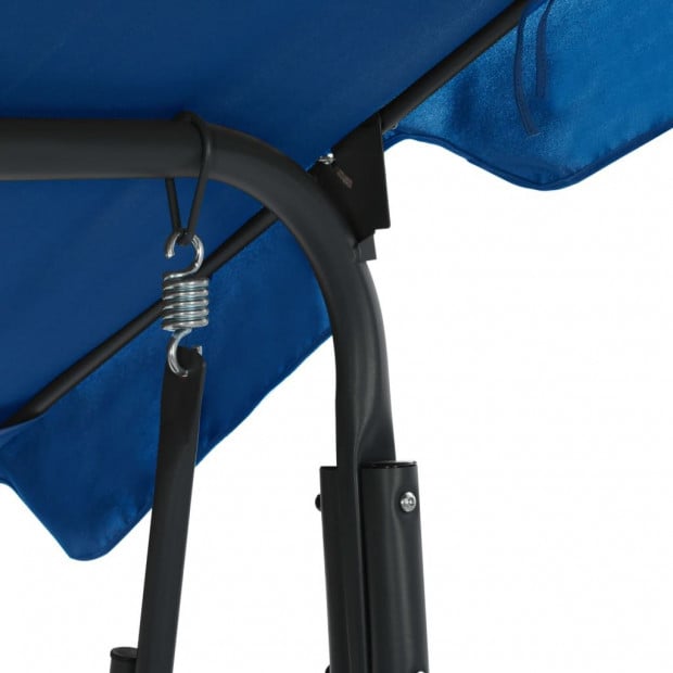Garden Swing Chair Dark Blue 170x110x153 Cm Fabric Image 4