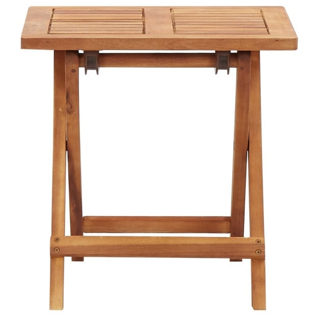 Folding Garden Coffee Table 40 x 40 x 40cm Solid Acacia Wood Image 2