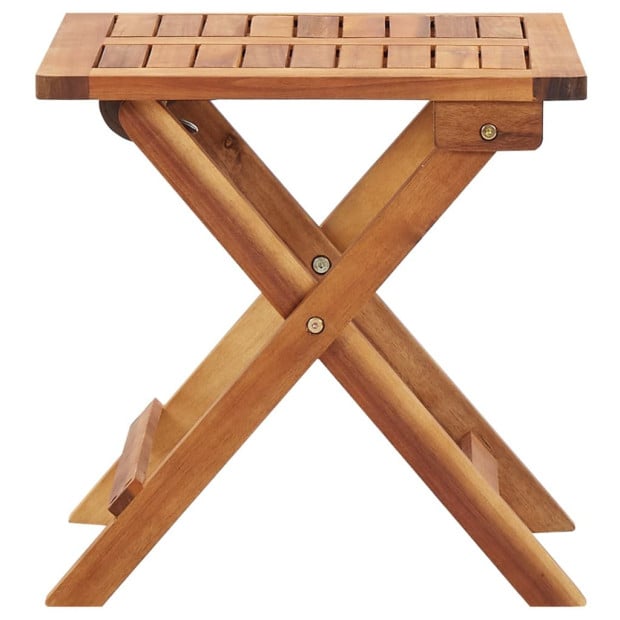 Folding Garden Coffee Table 40 x 40 x 40cm Solid Acacia Wood Image 3
