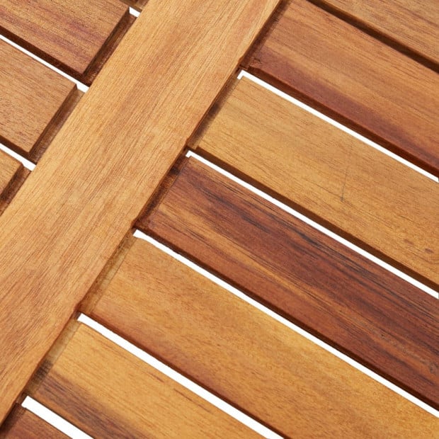Folding Garden Coffee Table 40 x 40 x 40cm Solid Acacia Wood Image 5