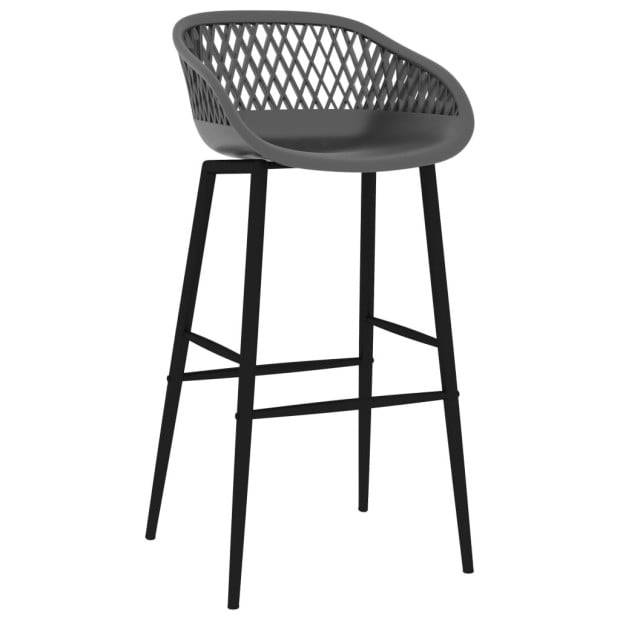 Bar Chairs 4 Pcs Grey Image 2