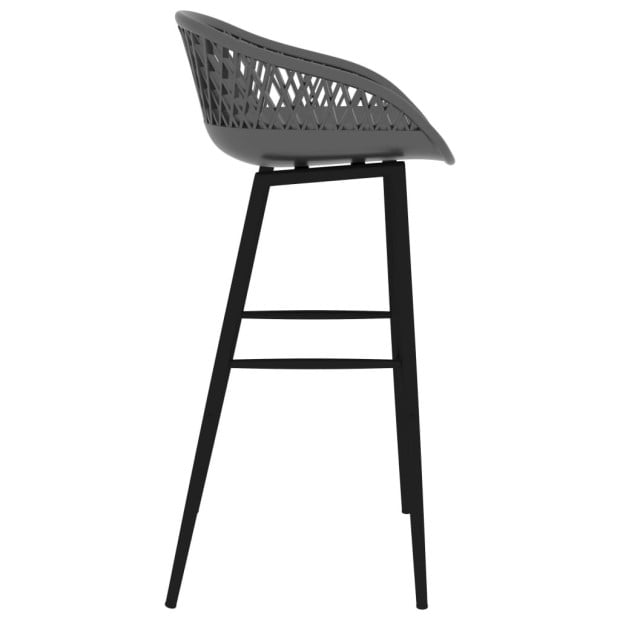 Bar Chairs 4 Pcs Grey Image 4