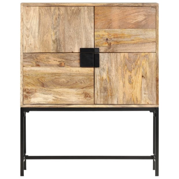 Highboard 80x30x100 Cm Solid Mango Wood Image 2