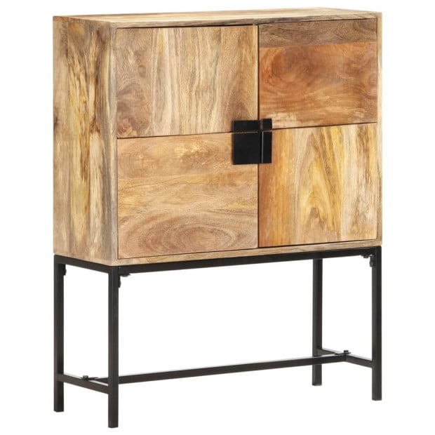 Highboard 80x30x100 Cm Solid Mango Wood Image 10