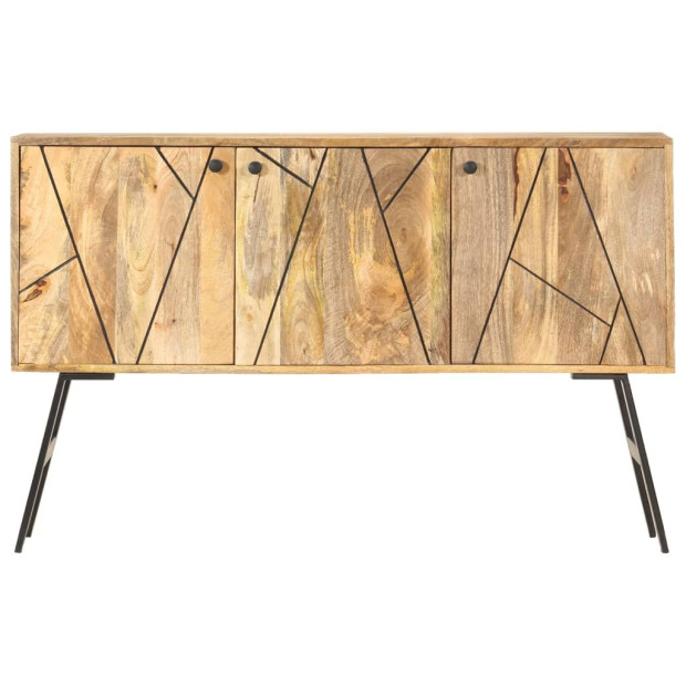 Sideboard 118x30x75 Cm Solid Mango Wood Image 2