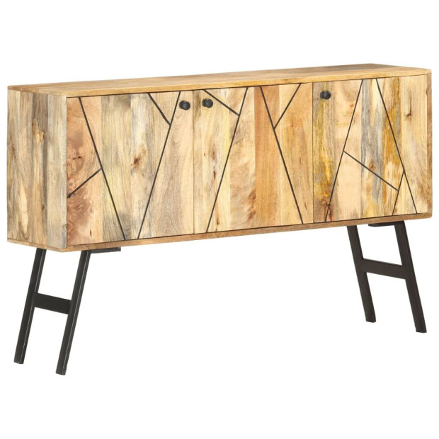 Sideboard 118x30x75 Cm Solid Mango Wood Image 8