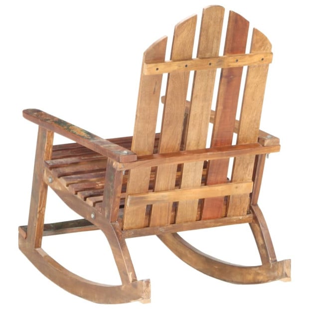 Garden Rocking Chair Solid Reclaimed Wood Image 4
