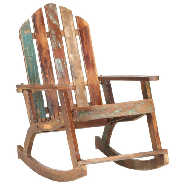 Garden Rocking Chair Solid Reclaimed Wood Image 8