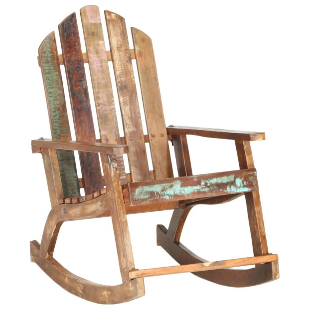 Garden Rocking Chair Solid Reclaimed Wood Image 9