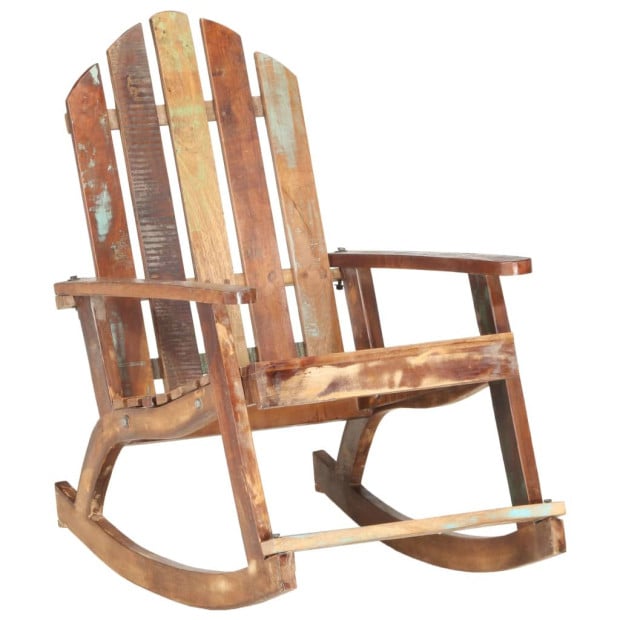 Garden Rocking Chair Solid Reclaimed Wood Image 10