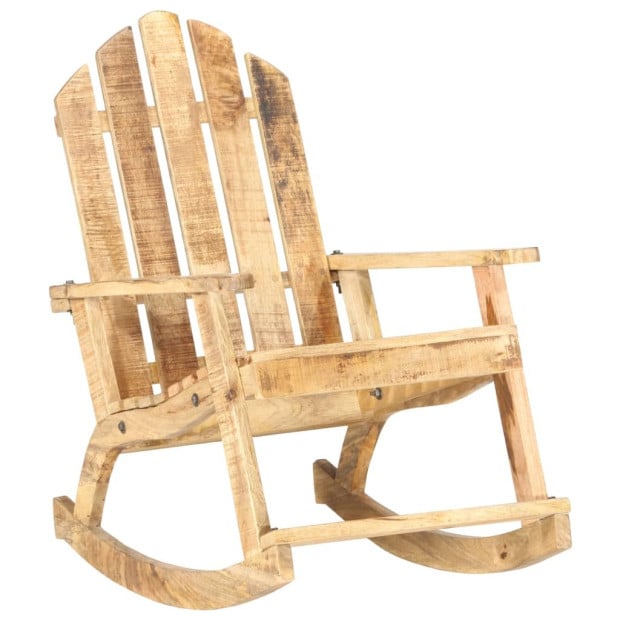 Garden Rocking Chair Solid Mango Wood Image 11