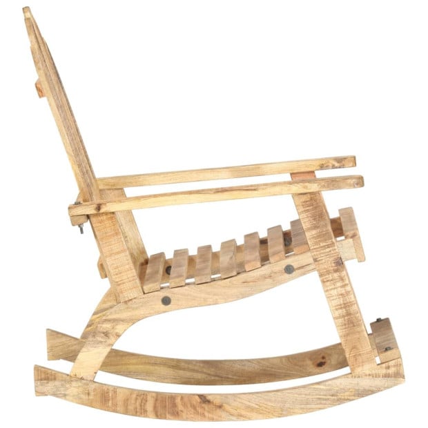 Garden Rocking Chair Solid Mango Wood Image 3