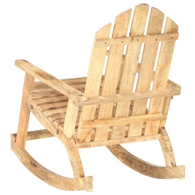 Garden Rocking Chair Solid Mango Wood Image 4