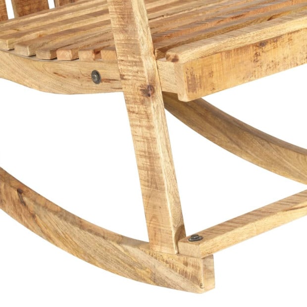 Garden Rocking Chair Solid Mango Wood Image 6
