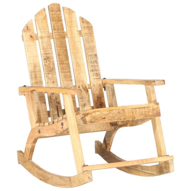 Garden Rocking Chair Solid Mango Wood Image 8