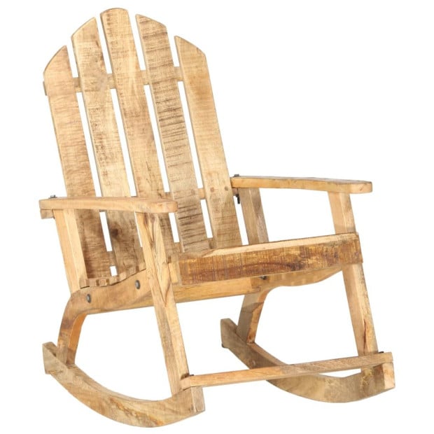 Garden Rocking Chair Solid Mango Wood Image 9