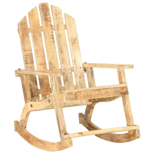 Garden Rocking Chair Solid Mango Wood Image 10