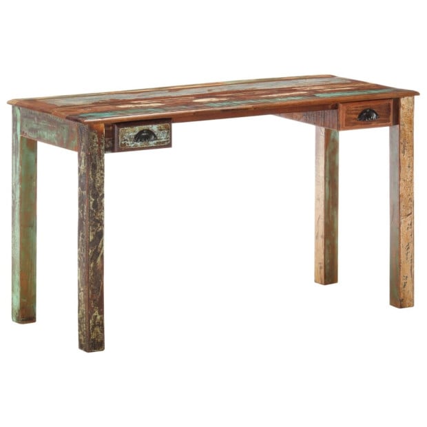 Desk 130x55x76 Cm Solid Reclaimed Wood