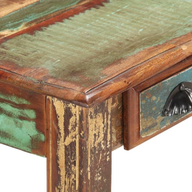 Desk 130x55x76 Cm Solid Reclaimed Wood Image 6
