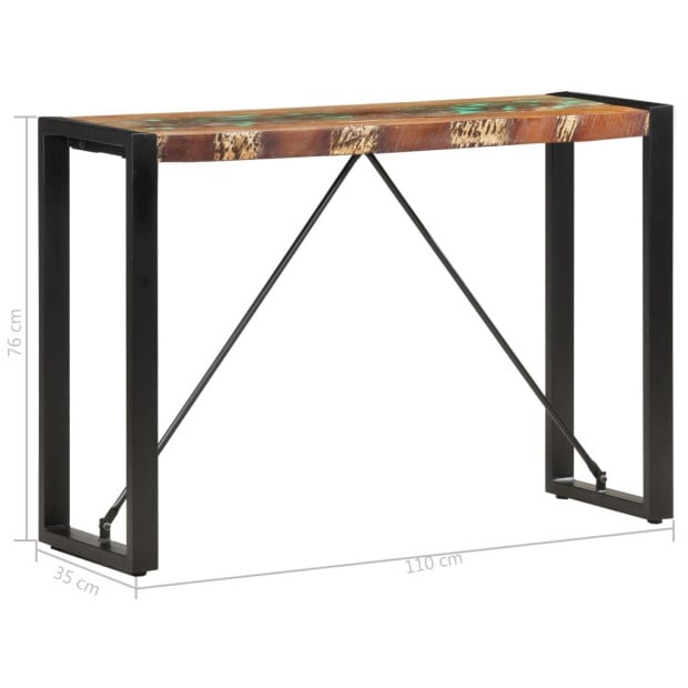 Console Table 110x35x76 Cm Solid Reclaimed Wood Image 5