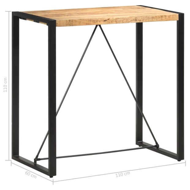 Bar Table 110x60x110 Cm Solid Mango Wood Image 5