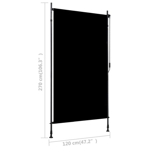 Outdoor Roller Blind 120x270 Cm Anthracite Image 7