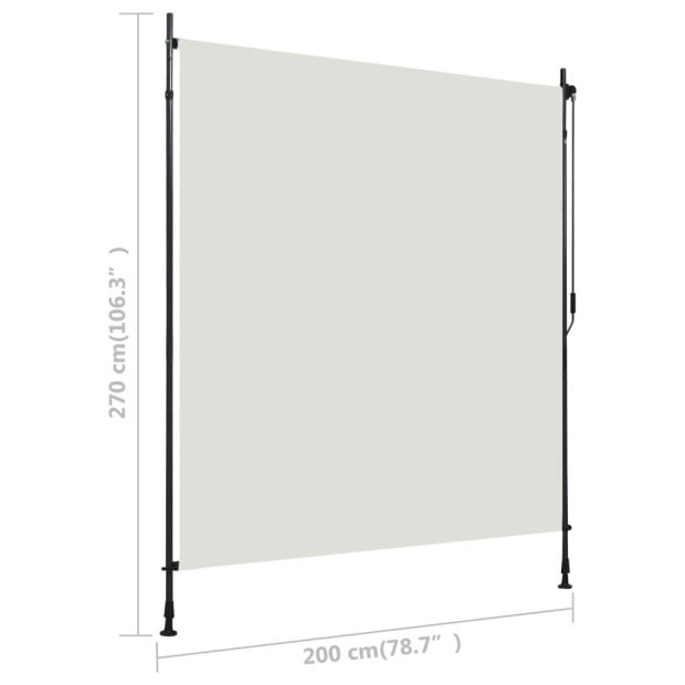 Outdoor Roller Blind 200x270 Cm Cream Image 7