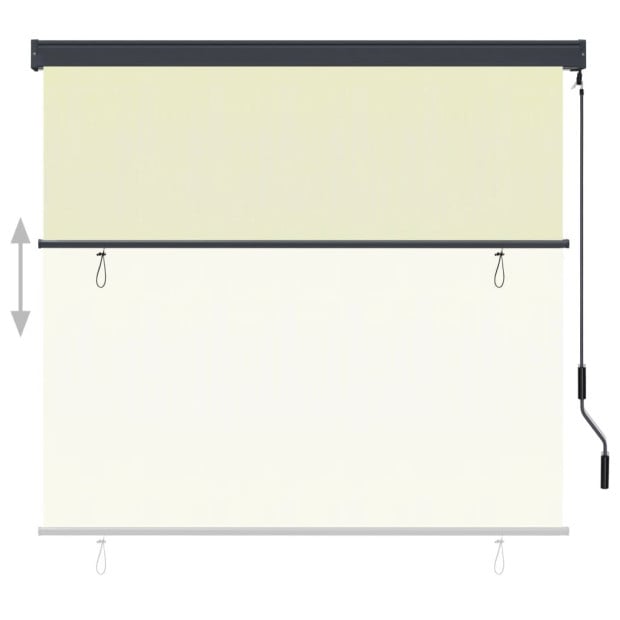 Outdoor Roller Blind 160x250 Cm Cream Image 3